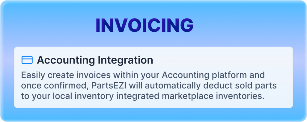 One the payment has been confirmed, PartsEZI will automatically update the local inventory and other integrated marketplace inventories.